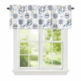 thumbnail image 1 of Summer Nautical Window Valance for Kitchen, Cartoon Sun Coastal Anchor Rudder Cute Seagull Rod Pocket Short Curtain for Small Windows, Light Filtering Decorative Valance, 42 x 12 Inch, 1 Panel, 1 of 9