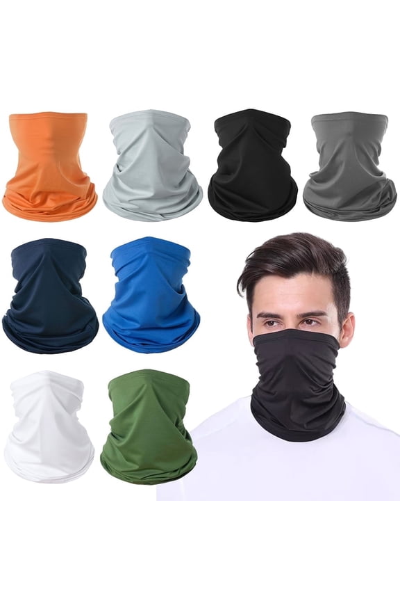 Neck Gaiter Face Masks for Men, Women, Outdoor Sports, Summer, Winter, 8 Pcs