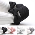 thumbnail image 1 of Summer New Baby Cute Knitted Bow Wool Shoes Non-slip Baby Walking Shoes Gray qILAKOG Size 6, 1 of 8