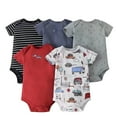 thumbnail image 1 of Summer New Baby Short Sleeve Bodysuits Layette 5PCS Sets Cartoon Printed Onesie Classic Dailywear 12-18 month, 1 of 2