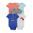 thumbnail image 1 of Summer New Baby Short Sleeve Bodysuits Layette 5PCS Sets Cartoon Printed Onesie Classic Dailywear 9-12 month, 1 of 2