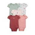 thumbnail image 1 of Summer New Baby Short Sleeve Bodysuits Layette 5PCS Sets Cartoon Printed Onesie Cute Dailywear 12-18 month, 1 of 2