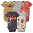 thumbnail image 1 of Summer New Baby Short Sleeve Bodysuits Layette 5PCS Sets Cartoon Printed Onesie Lovely Dailywear 12-18 month, 1 of 2