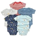 thumbnail image 1 of Summer New Baby Short Sleeve Bodysuits Layette 5PCS Sets Cartoon Printed Onesie Lovely Dailywear 3-6 month, 1 of 2