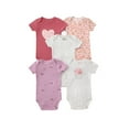 thumbnail image 1 of Summer New Baby Short Sleeve Bodysuits Layette 5PCS Sets Cartoon Printed Onesie Soft Dailywear 3-6 month, 1 of 2