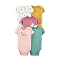 thumbnail image 1 of Summer New Baby Short Sleeve Bodysuits Layette 5PCS Sets Cartoon Printed Onesie Soft Dailywear 9-12 month, 1 of 2