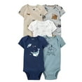 thumbnail image 1 of Summer New Baby Short Sleeve Bodysuits Layette 5PCS Sets Cartoon Printed Onesie Trendy Dailywear 12-18 month, 1 of 2