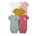 thumbnail image 1 of Summer New Baby Short Sleeve Bodysuits Layette 5PCS Sets Cartoon Printed Onesie Trendy Dailywear 3-6 month, 1 of 2