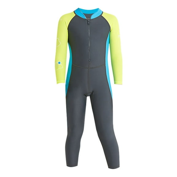 Summer New Children's Diving Suit Outdoor Long Sleeved Sunscreen Quick Drying 1 Piece Swimsuit