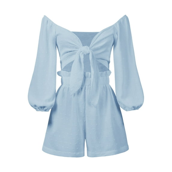 Summer New Fashion Casual Suit Women's Long Sleeve Cardigan Pocket Shorts Two Piece