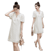Summer New Fashion Yangqi Women'S Dresses Apricot Xl Gentle Wind Fairy Classical Leisure
