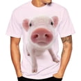 thumbnail image 1 of Summer New Funny Pig T-Shirts Cute Animal 3D Print Streetwear Men Women Casual Fashion Oversized T Shirt Kids Tees Tops Clothing, 1 of 6