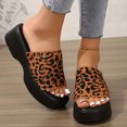 thumbnail image 1 of Summer New Large Size Fish Mouth Thick Bottom To Wear Casual Comfortable Open Toe Line Beach Slippers Sandals for Women Brown 36, 1 of 5