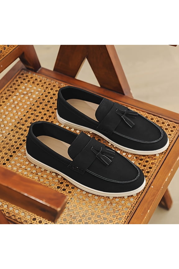 Summer New Men's Flat Canvas Sneakers Casual Shoes Simple Versatile British Style Slip-On Duck Shoes