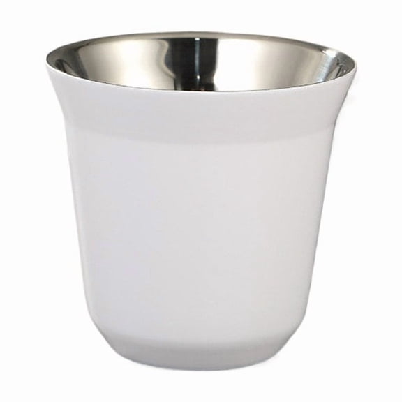 Summer New Simple Flat Bottom Cup Stainless Steel Double-layer Inner Tank Capsule Coffee Cup High-grade Solid Color Water Cup