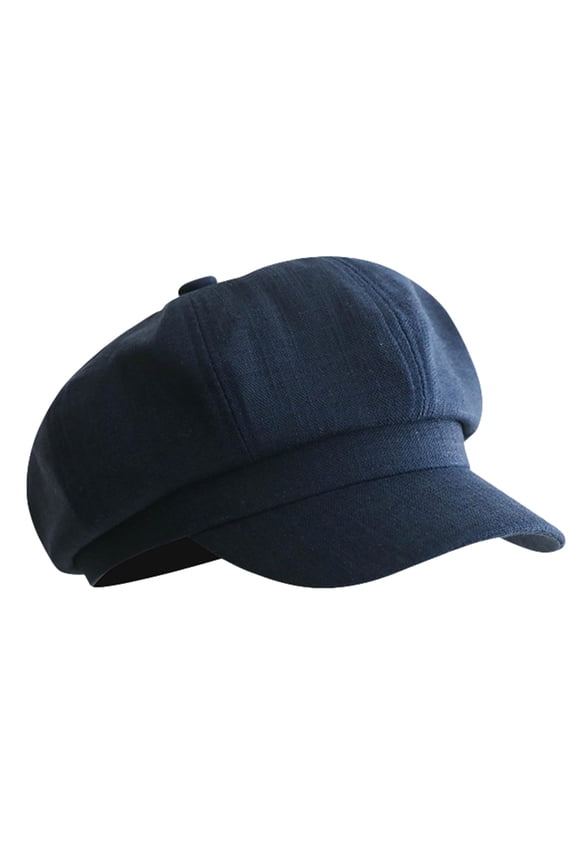 Summer Newsboy Cap for Women Breathable Linen Octagon Hat Wide Brim Gatsby Cabbie Cap Soft Paperboy Hat.a