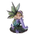 thumbnail image 1 of Summer Night Dream Green Girl Fairy Garden with Lavender Mushrooms Figurine, 1 of 8