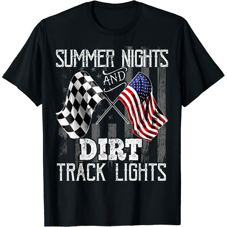 Summer Nights Dirt Track Lights Racing Motocross Shirt Summer Nights Dirt Track Lights Racing Motocross Shirt