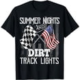 thumbnail image 1 of Summer Nights Dirt Track Lights Racing Motocross Gift Men T-Shirt, 1 of 5
