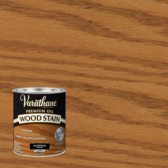 Summer Oak, Varathane Premium Oil-Based Interior Wood Stain-211689H, Quart