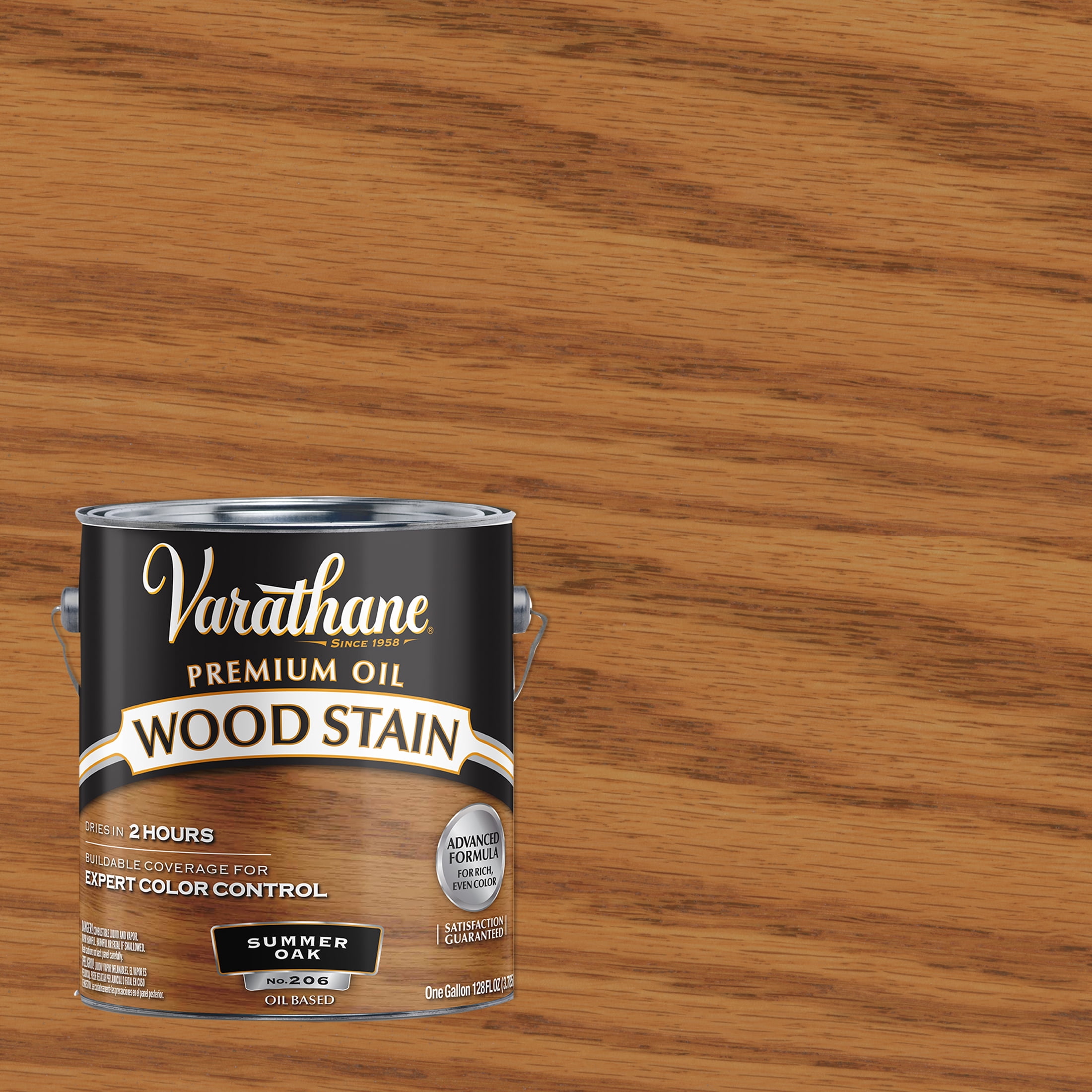2 Pack, Summer Oak, Varathane Premium Oil-Based Interior Wood Stain-237992, Gallon