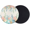 thumbnail image 1 of Summer Ocean Coasters Set of 2, Absorbent Coasters for Drinks, Watercolor Coastal Coral Shell Seaweed Beige Coaster for Desk Coffee Table Protection, Home Decor House Warming Gifts 4", 1 of 8