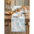 thumbnail image 1 of Summer Ocean Conch Abstract Table Runner 13x36in Non-Slip Cotton Linen Table Runners, Watercolor Green Corals Dresser Scarves TableRunner for Dinner Kitchen Dining Wedding Party, 1 of 9
