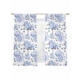 thumbnail image 1 of Summer Ocean Conch Sheer Curtains 72 Inch Long 2 Panels, Watercolor Flowers Nautilus Light Filtering Rod Pocket Curtains, Sheer Voile Drapes for Living Room Bedroom, 52"x72", 1 of 8