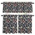 thumbnail image 1 of Summer Ocean Kitchen Curtains Valances and Tiers Set of 3 Shell Starfish Conch Blue Backdrop Tier Curtains and Valance with Rod Pocket for Small Windows, 27.5"x36", 1 of 9