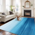 thumbnail image 1 of Summer Ocean Large Area Rugs 8x10 ft Abstract Blue Water Coastal Washable Rug Non Slip Indoor Carpet Absorbent Floor Mat for Living Room Bedroom Dining Room, 1 of 9