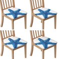 thumbnail image 1 of Summer Ocean Starfish Seat Covers for Dining Room Chairs Set Of 4,Stretch Printed Washable Chair Seat Cover with Elastic Ties and Button,Removable Waterproof Couch Cushion Covers, 1 of 6