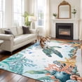 thumbnail image 1 of Summer Ocean Turtle Large Area Rugs 6x9 ft Nautical Colorful Sea Fish Octopus Coral Seashell Washable Rug Non Slip Indoor Carpet Absorbent Floor Mat for Living Room Bedroom Dining Room, 1 of 9