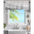 thumbnail image 1 of Summer Ocean Window Curtain Valance,Sea Wave Coastal Kitchen Valance Nautical Rod Pocket Short Curtains Windows Treatment- Living Room Bedroom Cafe Decor,Gray Brown Gradient 54x18in, 1 of 6
