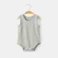 thumbnail image 1 of Summer Onesie Shorts Baby Boy Children's Solid Color Comfortable Jumpsuit Baby Summer Sleeveless Bag Fart Jacket 9-12 Month Girl Clothes, 1 of 3