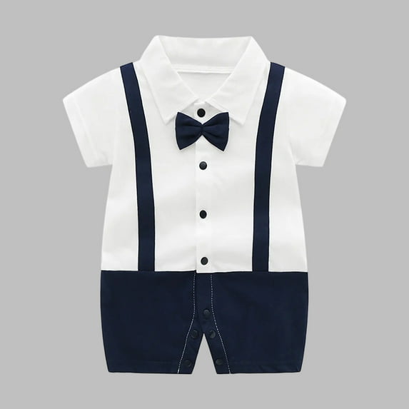 Summer Onesies Baby Girl Toddler Baby Girls Boys Short Sleeve Printed Color T-Shirt Round Neck Jumpsuit Romper Baby Clothes Girl