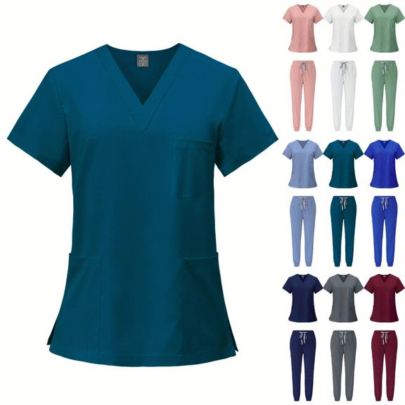 Summer Oral Nurse Doctor Work Uniforms,Hand Washing Clothes for Men and Women, Quick-drying Short-sleeved Surgical Clothes