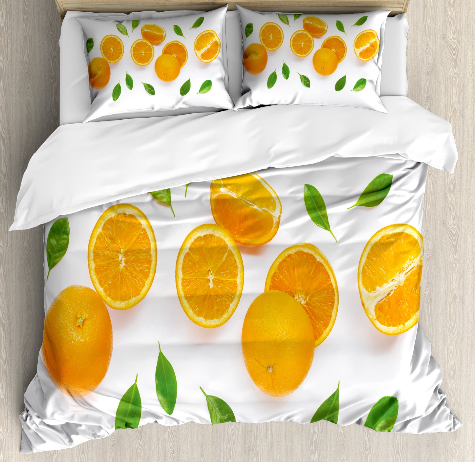Summer Orange Juice Striped Bedding Set main image 0