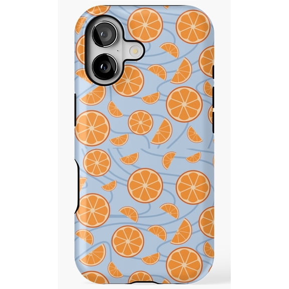 Summer Orange Slice Pattern Fruit Print Food Case Phone Case for iPhone 17 16 15 14 13 12 11 Pro Max