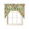 thumbnail image 1 of Summer Orange Swag Valances for Windows, Small Curtains Drapes, Farmhouse Tropical Fruit Botanical Kitchen Window Curtains Over Sink Rod Pocket Window Treatment Valance for Bedroom/Bathroom 56"x36", 1 of 5