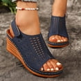 thumbnail image 1 of Summer Orthopedic Sandals for Womens Wedge Plus Size Versatile Hollow Buckle Fish Mouth Spring And Summer Thick Bottom Wedge Sandals, 1 of 6