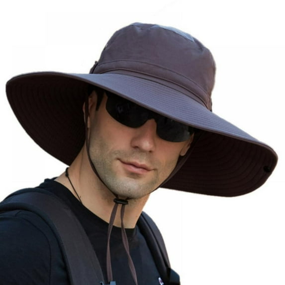 Summer Outdoor Boonie Hunting Fishing Safari Bucket Sun Hat with Adjustable Strap