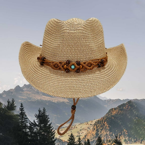 Summer Outdoor Casual Style Holiday Panama Style Shade Straw Hat Sun Hat Roofing Hats Solar Escape Hats Favorable Apparel Beach Hats for Women Big Head Summers Hats for Men Hats Fashion Unchained Hat