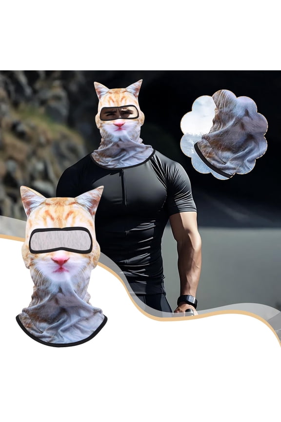 Summer Outdoor Face Mask Balaclava, UV Protection Breathable Skiing Cycling Motorcycling Mask with Soft Comfortable Fit, Stylish Patterned Head Cover for Festivals Raves Outdoor Sports