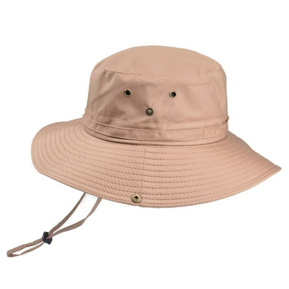Summer Outdoor Fishing Sun Protection Wide Brim Bucket Hat Foldable Boonie Cap