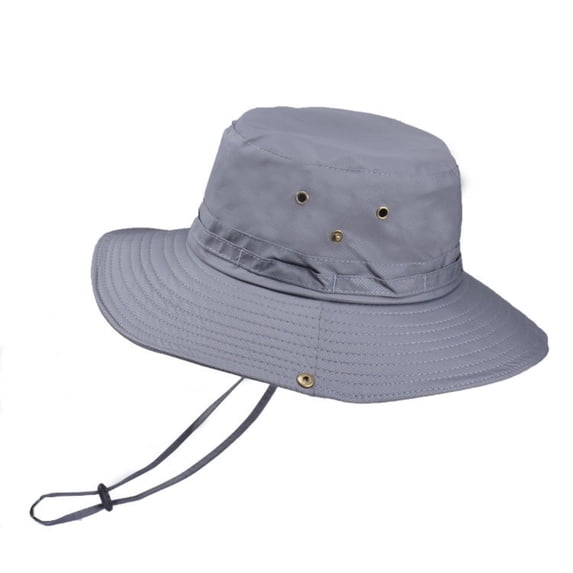 Summer Outdoor Fishing Sun Protection Wide Brim Bucket Hat Foldable Boonie Cap