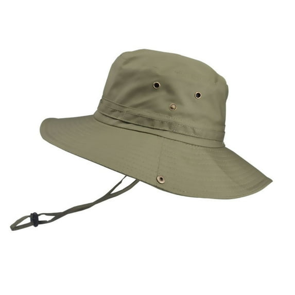 Summer Outdoor Fishing Sun Protection Wide Brim Bucket Hat Foldable Boonie Cap