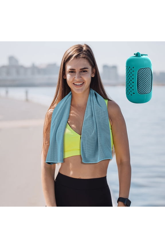 Summer Outdoor Fitness Ice Silk Cooling Towel Fast Dry Sweat Absorbent Soft Breathable Machine Washable Sports Neck Wrap Scarf for Gym Yoga Running Hiking Travel Multiple Colors Comfortable
