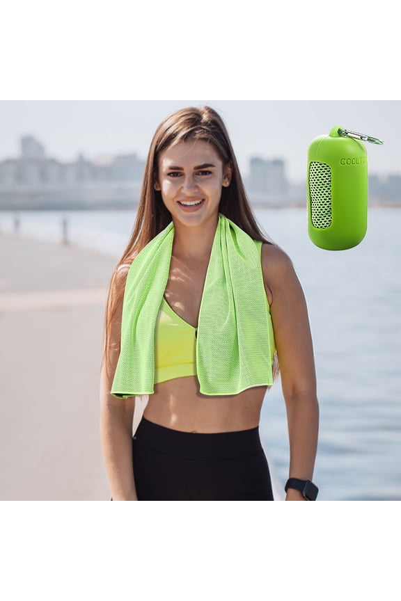 Summer Outdoor Fitness Ice Silk Cooling Towel Fast Dry Sweat Absorbent Soft Breathable Machine Washable Sports Neck Wrap Scarf for Gym Yoga Running Hiking Travel Multiple Colors Comfortable