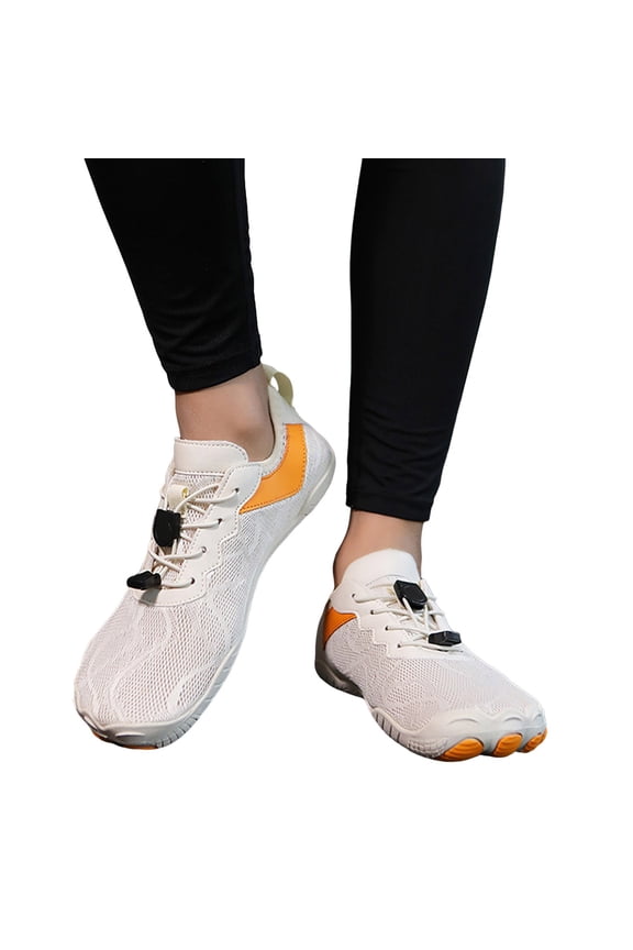 Summer Outdoor Five Toe Mens Water Shoes Hiking Fitness Swimming Cycling Beach Stream Activities Barefoot Footwear Beige 45