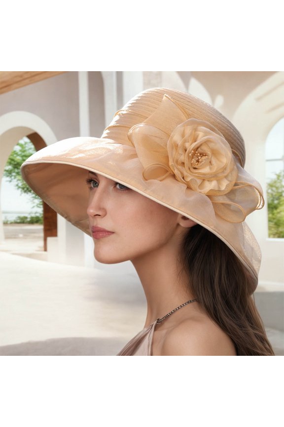 Summer Outdoor Floral Beret for Women—Elegant Sun Hat for Sun and Casual